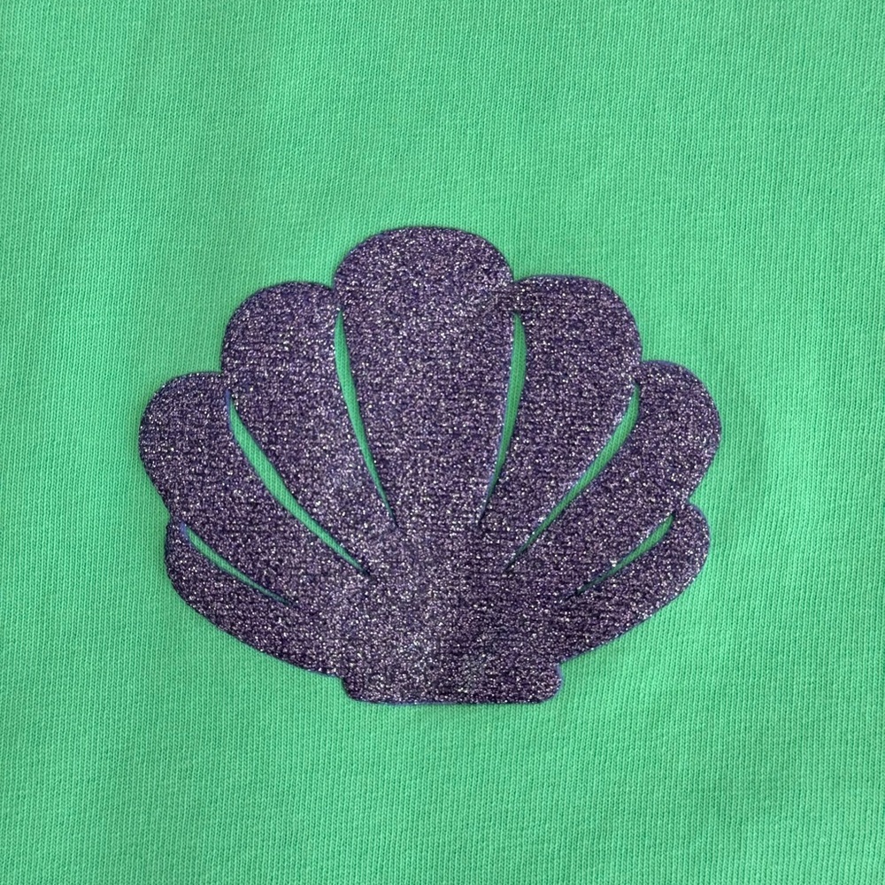 Disneyland Little Mermaid Spirit Jersey Green with Purple Puff Lettering Sz XXL - Picture 3 of 10